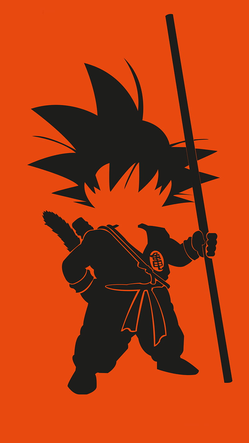 goku, anime, ball, color, dragon, orange, serie, simple, tv, HD phone wallpaper