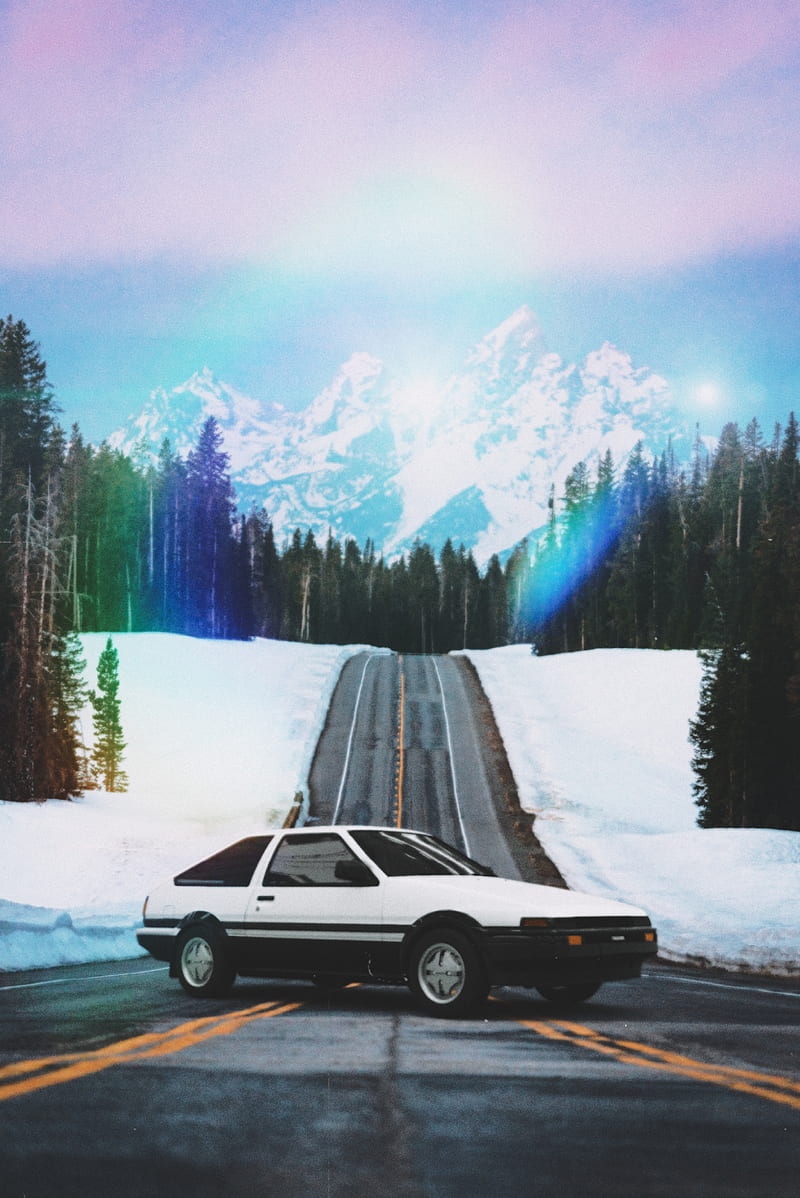 Initial D AE86 I made this using the manga drawings   rVaporwaveAesthetics