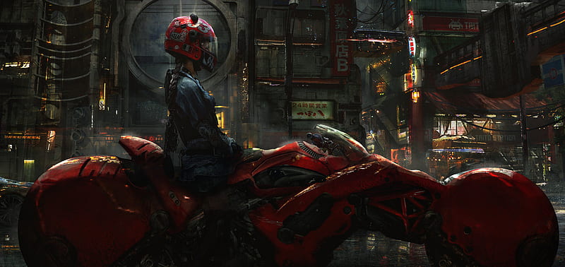 Biker Cyberpunk Girl Scifi, biker, cyberpunk, scifi, artist, artwork, digital-art, artstation, HD wallpaper