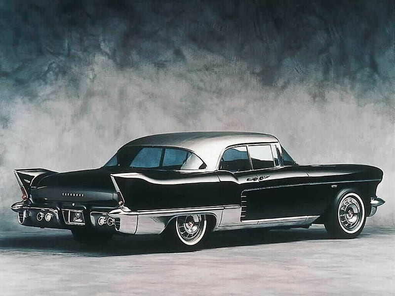 Cadillac, black, old car, HD wallpaper