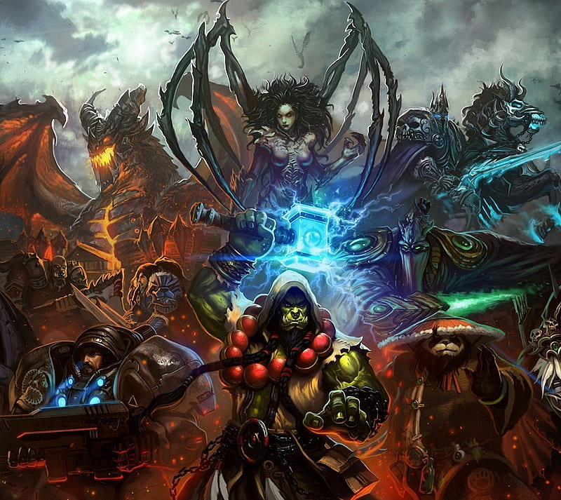 Heroes of the Storm, diablo, starcraft, warcraft, HD wallpaper