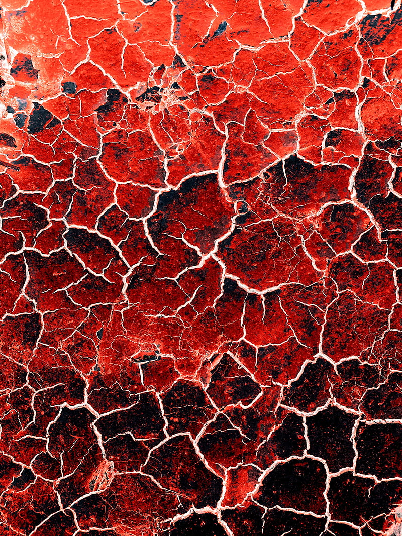 cracked surface, red, cranny, dry texture, Abstract, HD phone wallpaper