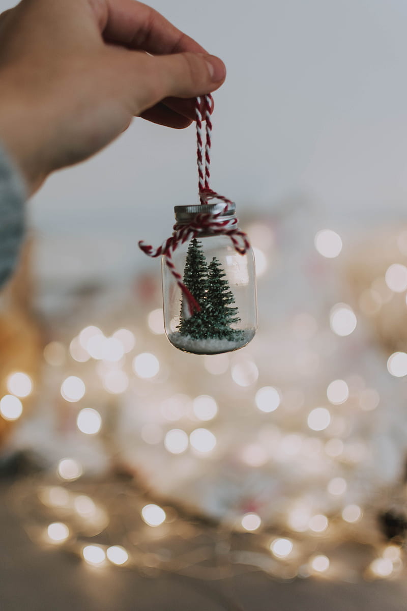 jar, decoration, tree, new year, christmas, HD phone wallpaper