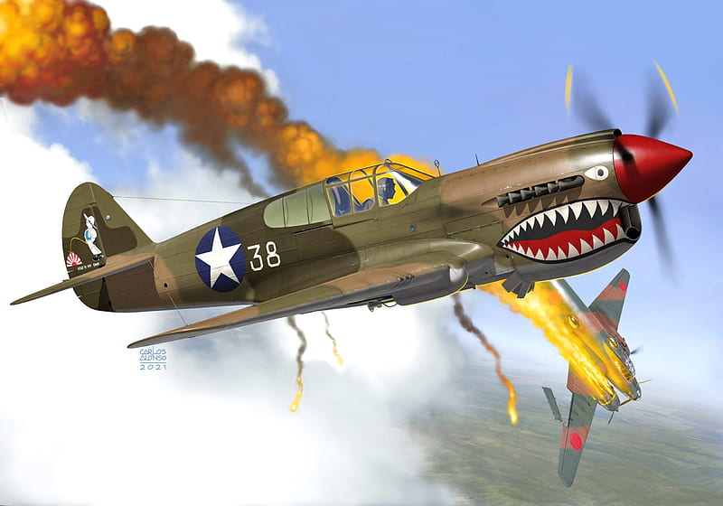 Military Aircraft, Curtiss P-40 Warhawk, Warplane, HD wallpaper