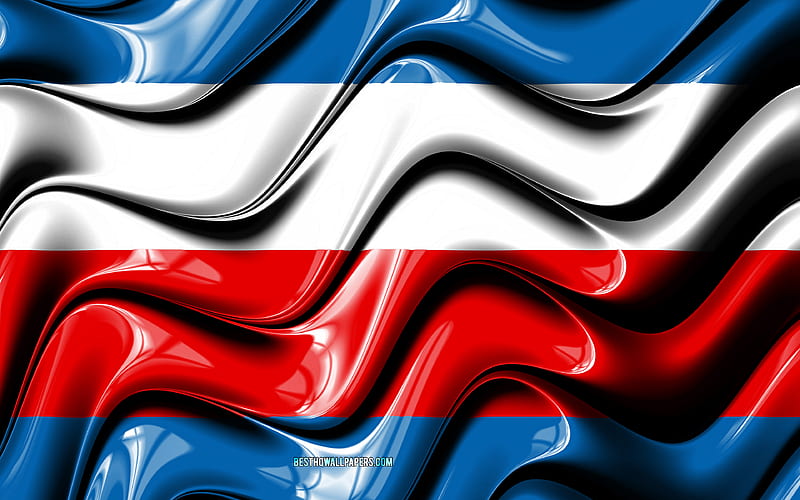 Trencin flag Regions of Slovakia, administrative districts, Flag of Trencin, 3D art, Trencin Region, Slovak regions, Trencin 3D flag, Slovakia, Europe, Trencin, HD wallpaper