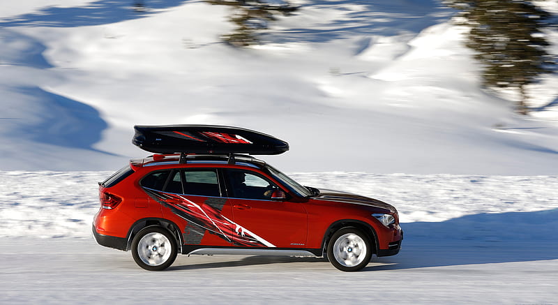 2013 BMW X1 Edition Powder Ride on Snow - Side , car, HD wallpaper