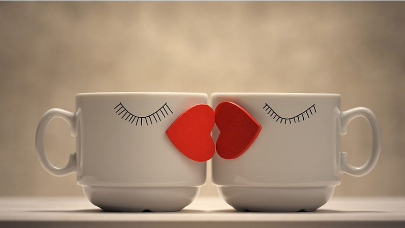 Mug Couple Love Kiss, HD wallpaper