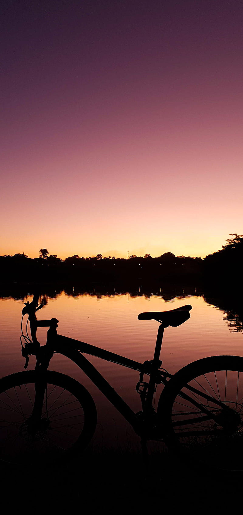 Shadow Bike, mountainbike, sky, sunrise, HD phone wallpaper
