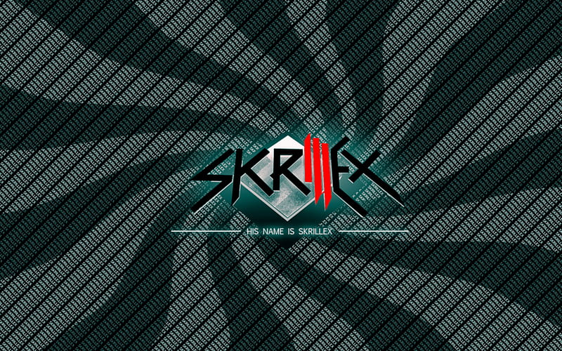 skrillex logo blue and green