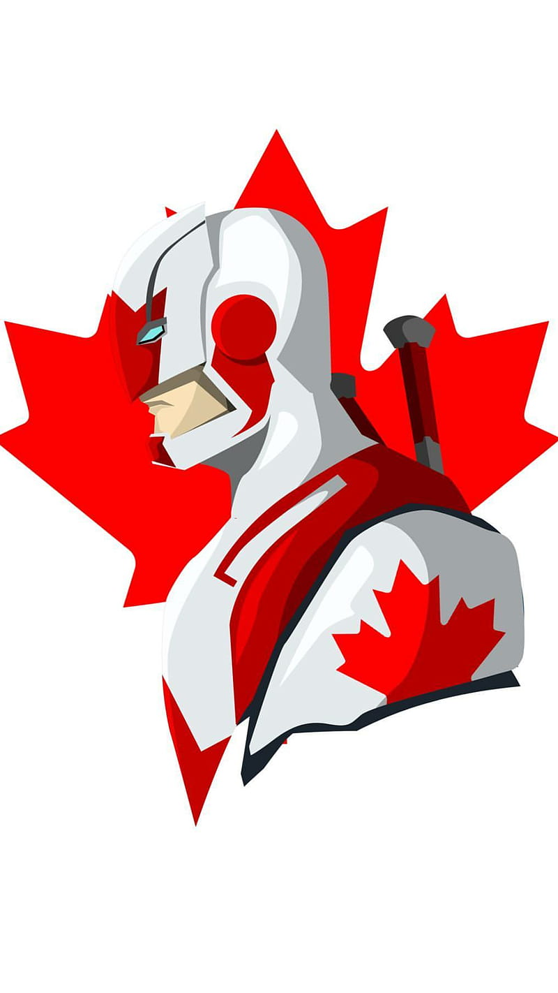 Captain Canada, boss logic, bosslogic, minimal, red, red and white, white, HD phone wallpaper