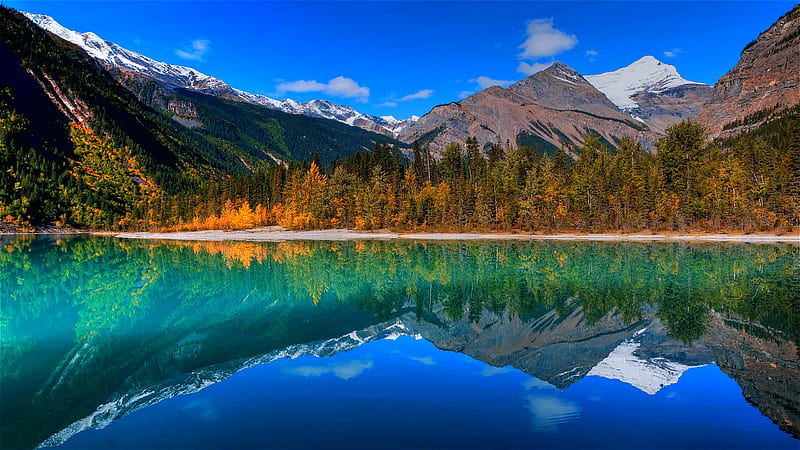 Kinney Lake, colorful, calm, pristine, west, peaceful, british columbia, bonito, canada, HD wallpaper