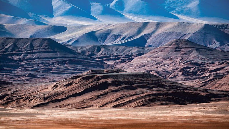 El Desierto del Diablo, Argentina, sand, hills, dunes, landscape, mountains, HD wallpaper