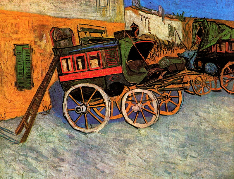 Artistic, Vincent Van Gogh, Carriage, HD wallpaper