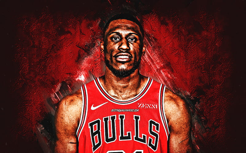 Thaddeus Young, Chicago Bulls, NBA, American basketball player, portrait, red stone background, National Basketball Association, USA, basketball, HD wallpaper