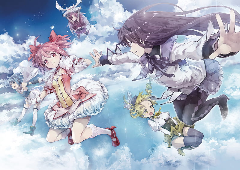 Wallpaper : madoka, Homura, anime, girl 1920x1080 - 4kWallpaper