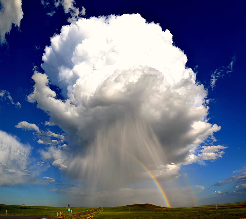 Rainbow Storm, chasing, cloud, colorado, landscape, nature, HD wallpaper