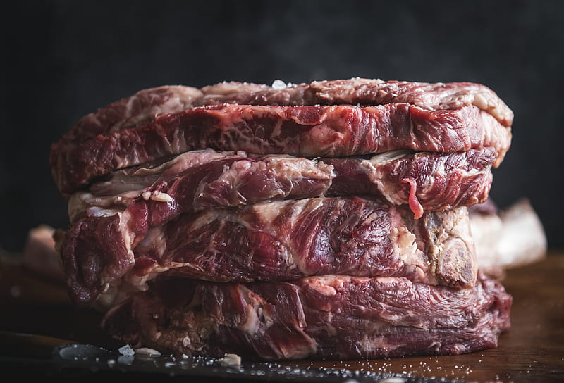 raw meat, steak, fat, Food, HD wallpaper