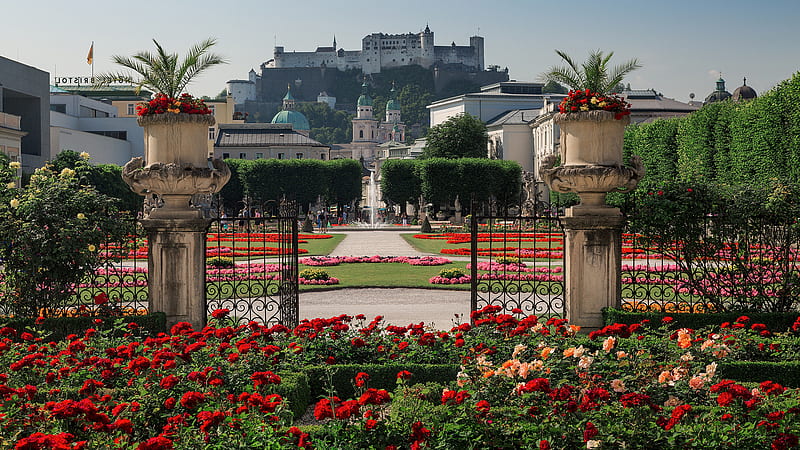 Mirabell Palace Gardens In Salzburg Austria Travel, HD wallpaper