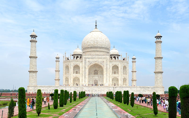 Taj Mahal Indian attractions, mausoleum-mosque, Agra, India, Indian landmarks, HD wallpaper