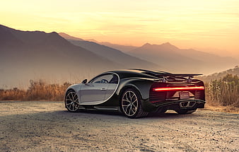 Bugatti Chiron Rear, bugatti-chiron, bugatti, 2018-cars, artist, behance, HD wallpaper