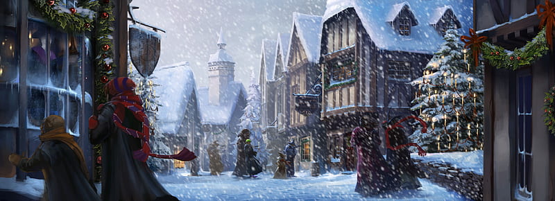 Winter, Harry Potter, Christmas, Movie, Harry Potter And The Prisoner Of Azkaban, HD wallpaper