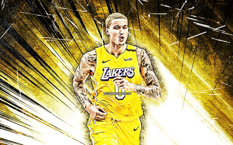 Download Rising Star Kyle Kuzma of the Los Angeles Lakers Wallpaper