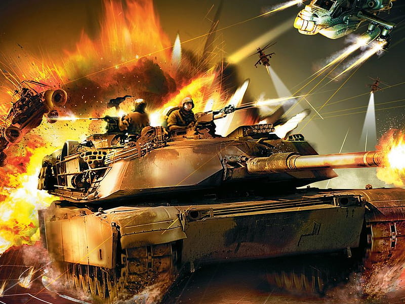Battlefield--Modern-Combat, art, fire, guerra, tank, 3d, battle, combat,  jet, HD wallpaper | Peakpx