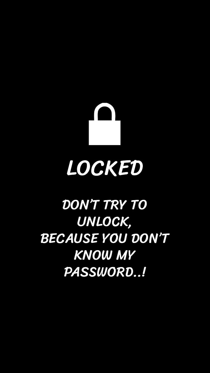 Don't know password, black and white, don't, icon, know, lock, locked,  password, HD phone wallpaper | Peakpx