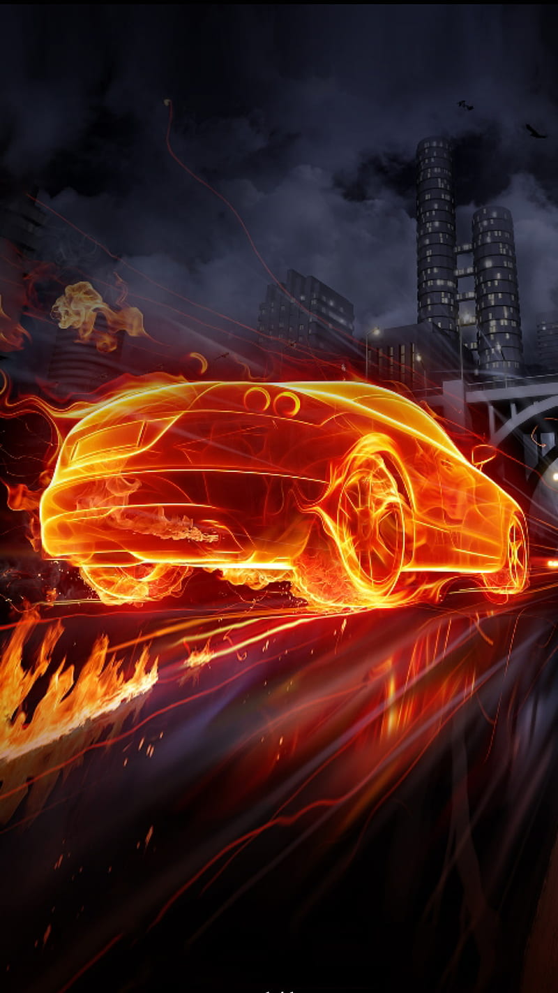 Car In Fire Wallpaper  Download to your mobile from PHONEKY