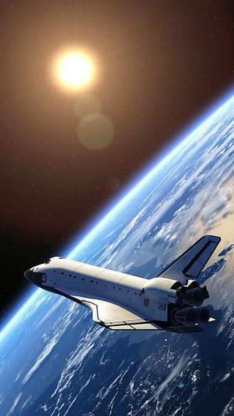 Space Shuttle Launch Clouds Seascape 4K Ultra HD Mobile Wallpaper