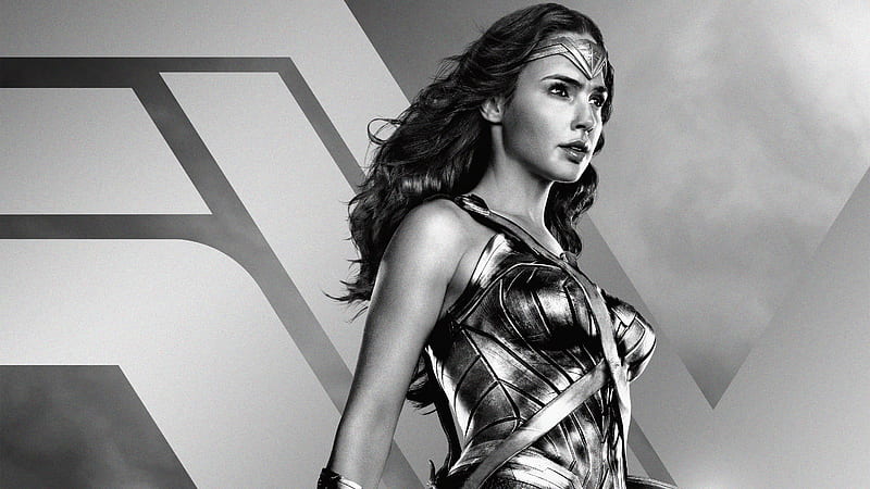 Wonder Woman Jl Zack Synders Cut Poster , wonder-woman, justice-league, 2021-movies, movies, monochrome, black-and-white, HD wallpaper