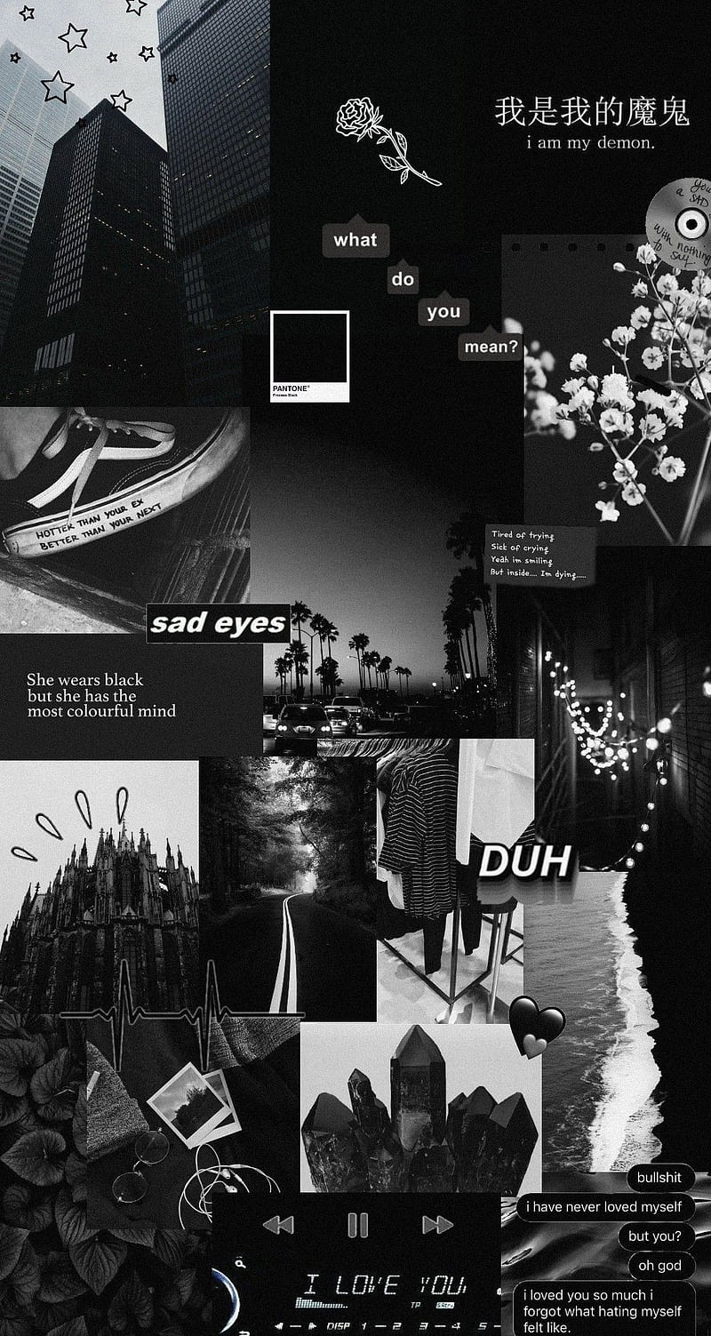Black Dark tumblr collage  Black aesthetic  Aesthetic  Cute black HD  phone wallpaper  Pxfuel