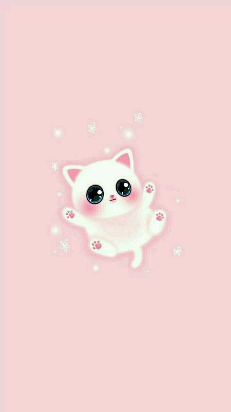 Cute kawaii kitty . Papeis de parede para iphone, Papeis de parede