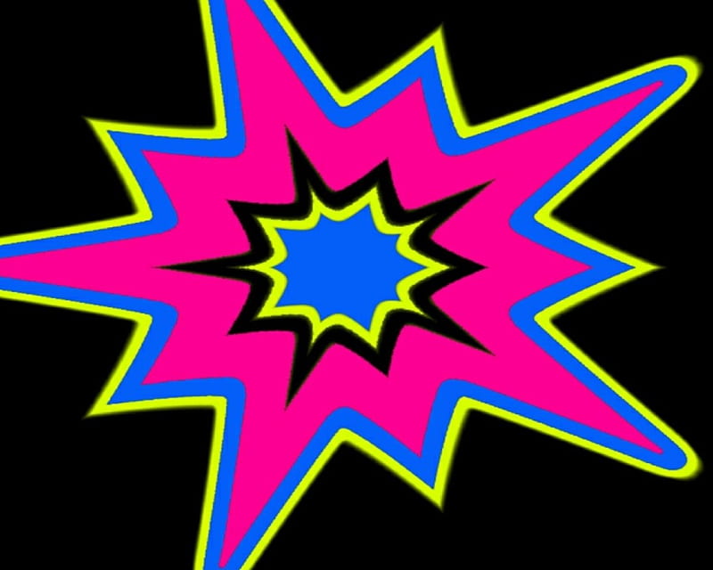 Caleido Star Baby Labrano Black Yellow Caleido Abstract Gizzzi Neon Pink Hd Wallpaper Peakpx