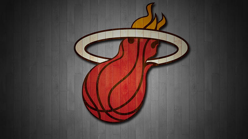 Miami Heat Logo In Gray Background Miami Heat, HD wallpaper