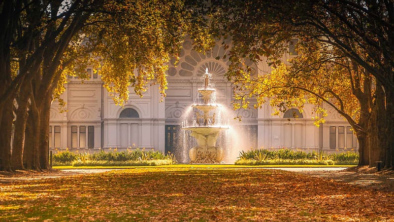 Fountain, Australia, Melbourne, HD wallpaper
