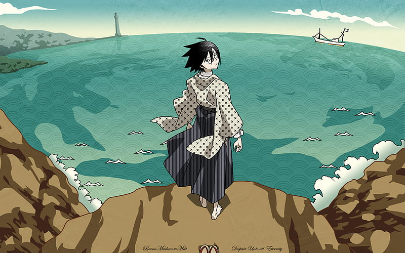 Itoshiki on the edge, zetsubou, ocean, itoshiki, sea, sensei, sayonara, nozomu, cliff, despair, HD wallpaper