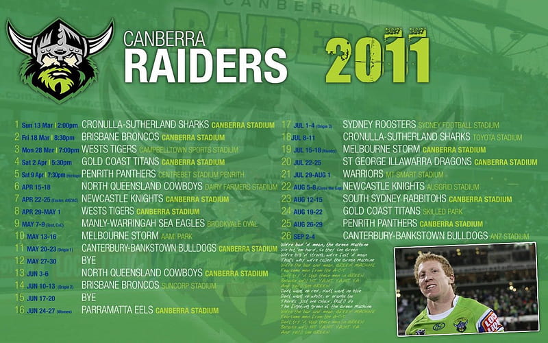 Canberra,Raiders,Draw,2011,NRL, Draw, Canberra, Raiders, NRL, 2011, HD wallpaper