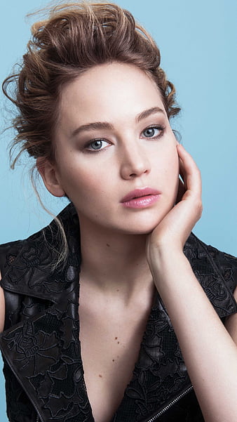 Jennifer Lawrence, actress, bonito, blue, celebrity, gorgeous, hollywood,  portrait, HD phone wallpaper | Peakpx