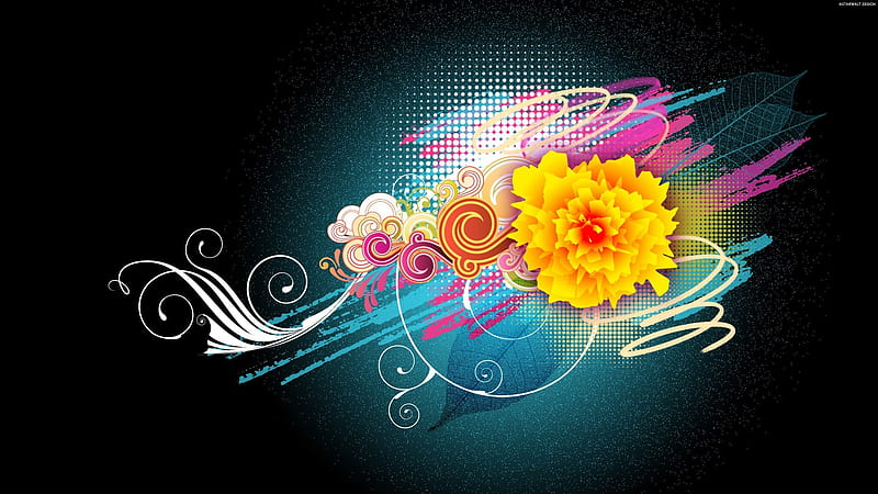 Flower Vector Designs-Illustration Design, HD wallpaper