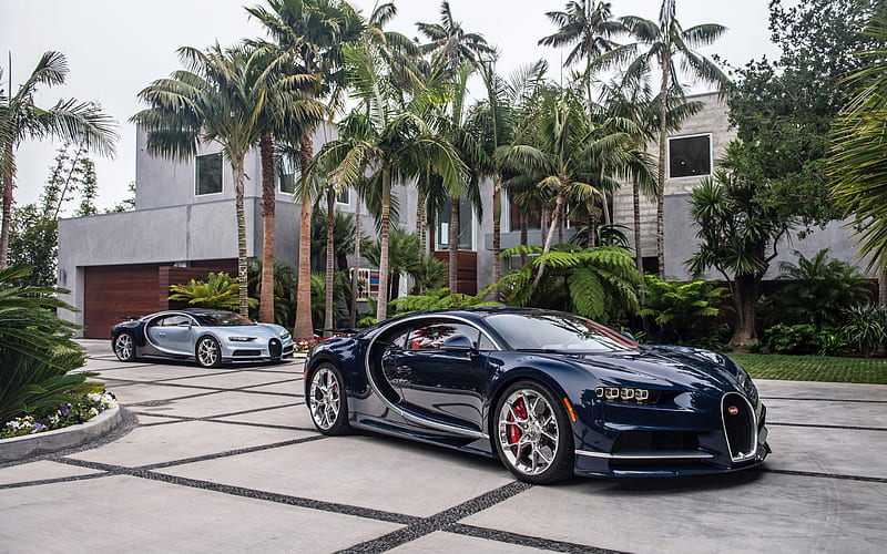 Bugatti Chiron, 2017, hypercar, supercar, sports coupe, fast cars, Bugatti, HD wallpaper