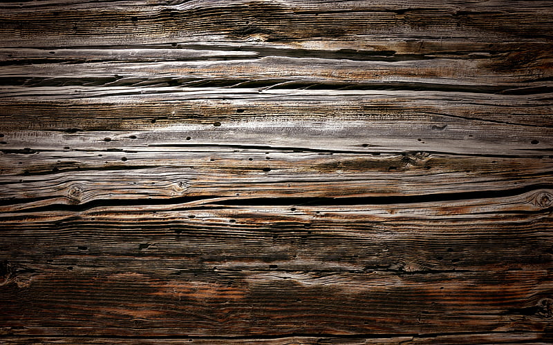 wooden horizontal texture, close-up, brown wooden background, wooden backgrounds, wood textures, macro, brown backgrounds, horizontal wooden pattern, HD wallpaper