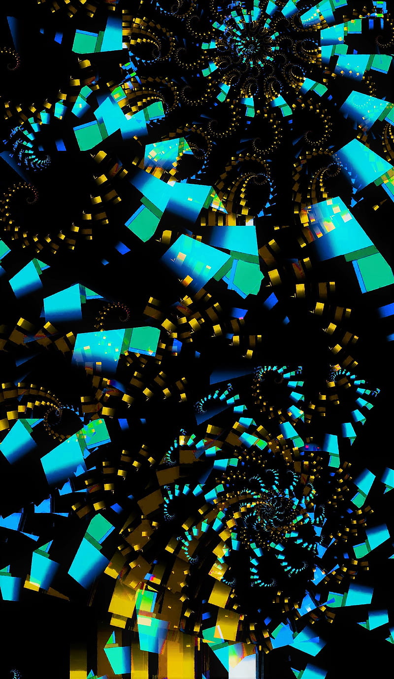 fractal, funnel, squares, abstraction, HD phone wallpaper