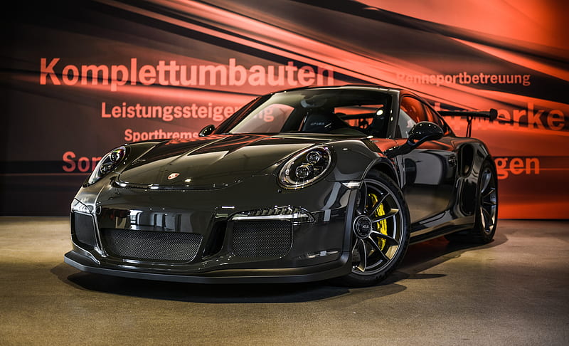 porsche 911 gt3 rs, black, racing supercars, edo competition, Vehicle, HD wallpaper