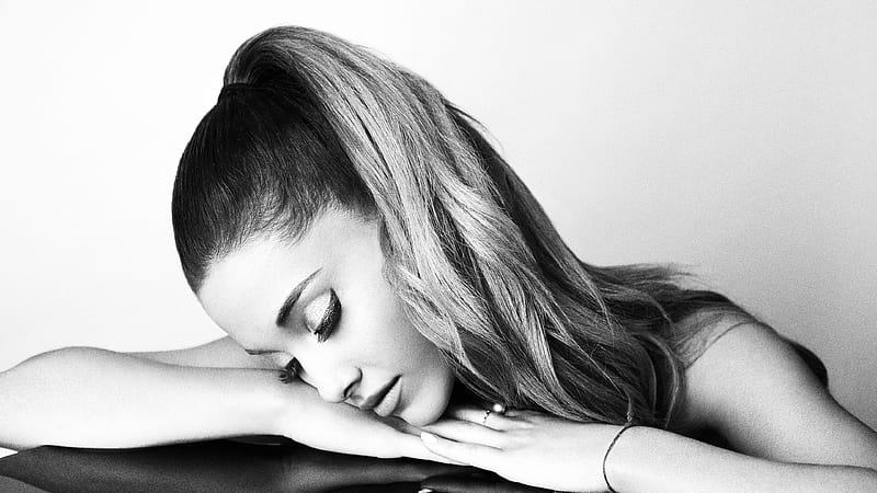 Black And White Of Ariana Grande Ariana Grande, HD wallpaper