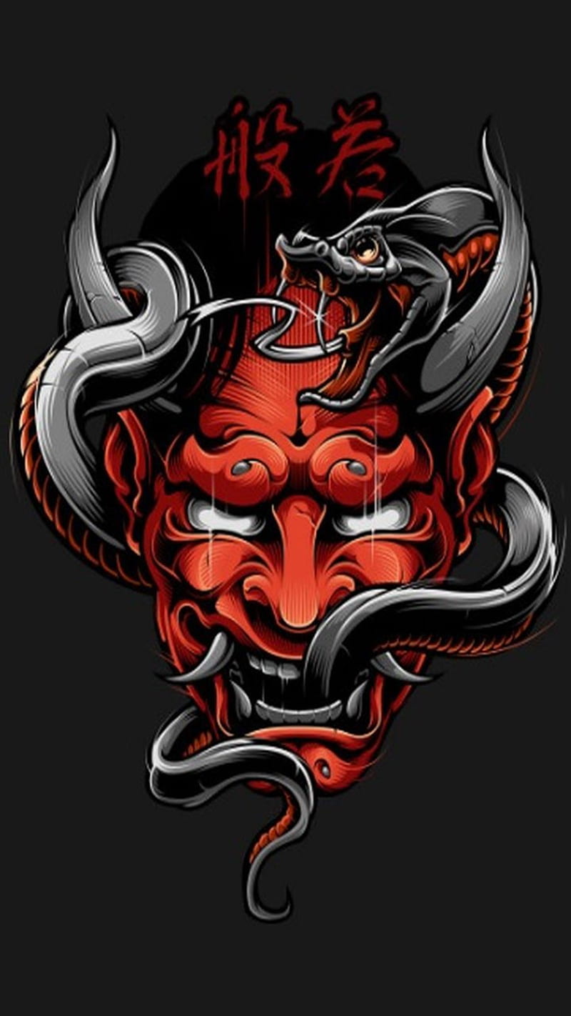 hannya snake, devil, japanese, HD phone wallpaper