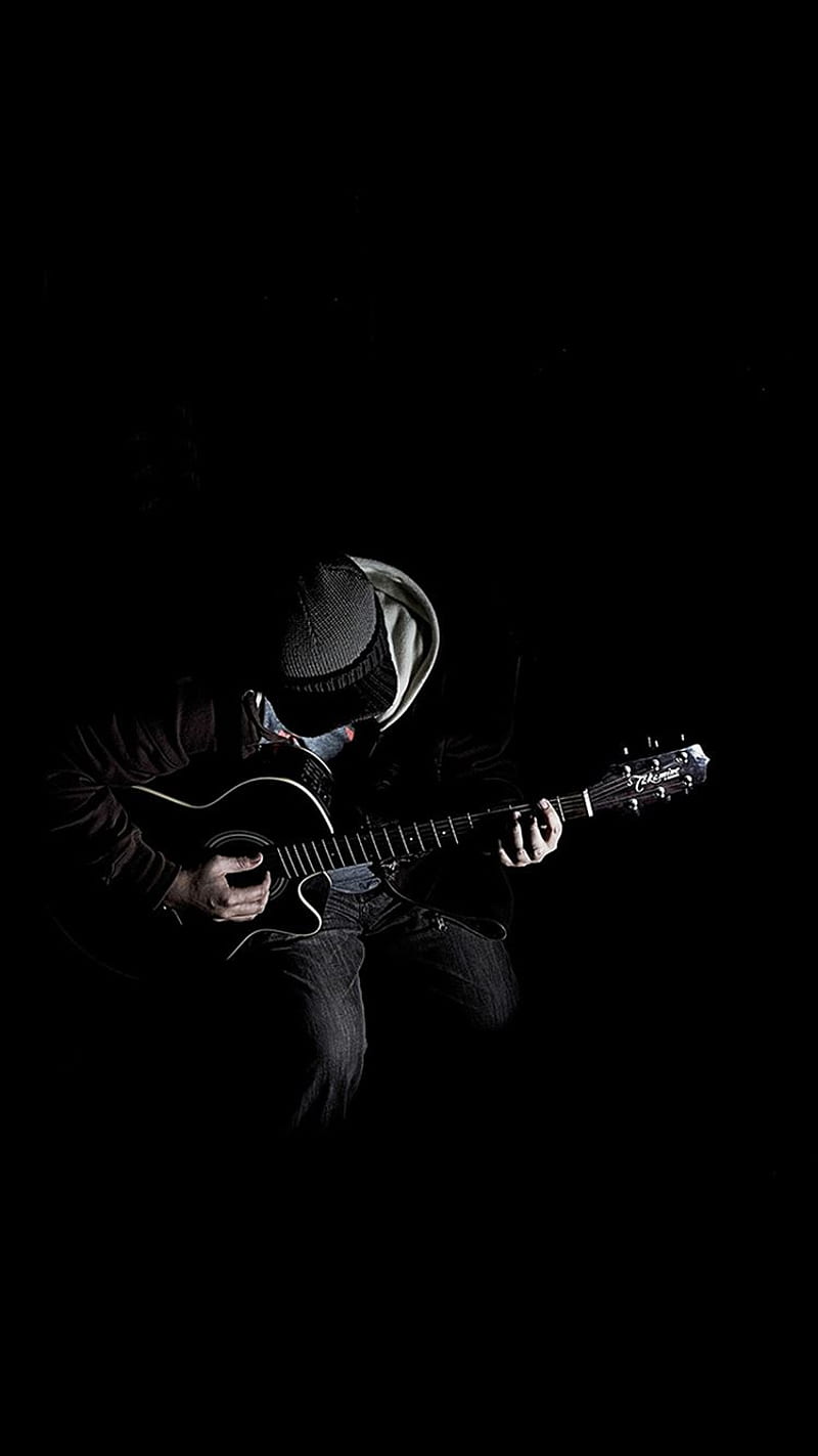 Out The Dark Guitar Player Music iPhone 8, HD phone wallpaper