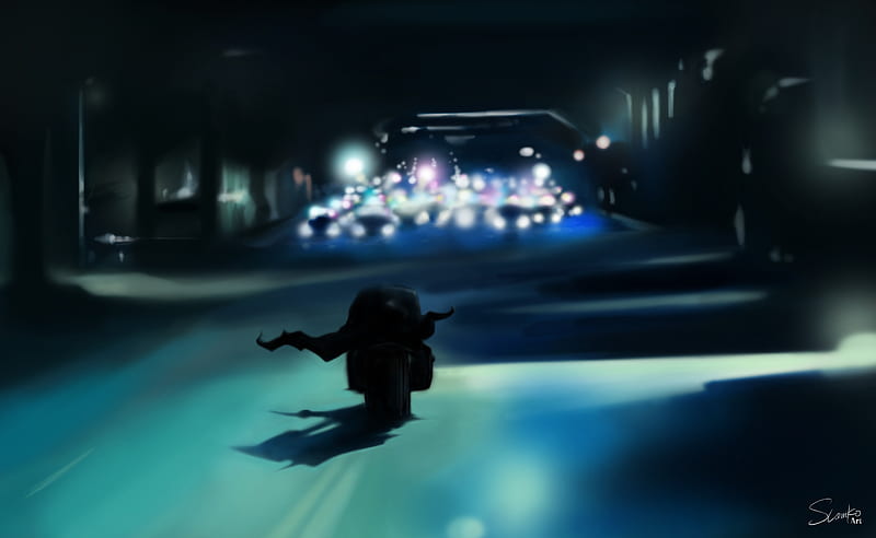 The Dark Knight And The Cops, batman, artist, artwork, , digital-art, HD wallpaper
