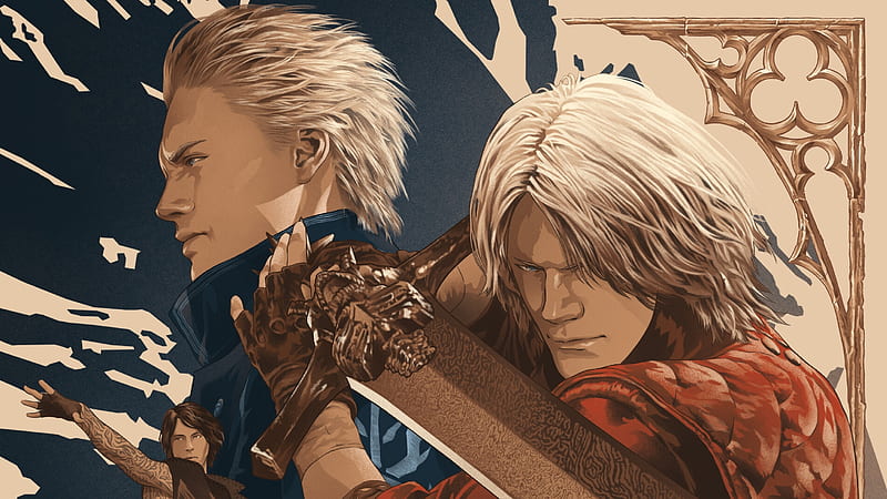 devil may cry 5, vergil, dante, anime style, sword, Anime, HD wallpaper