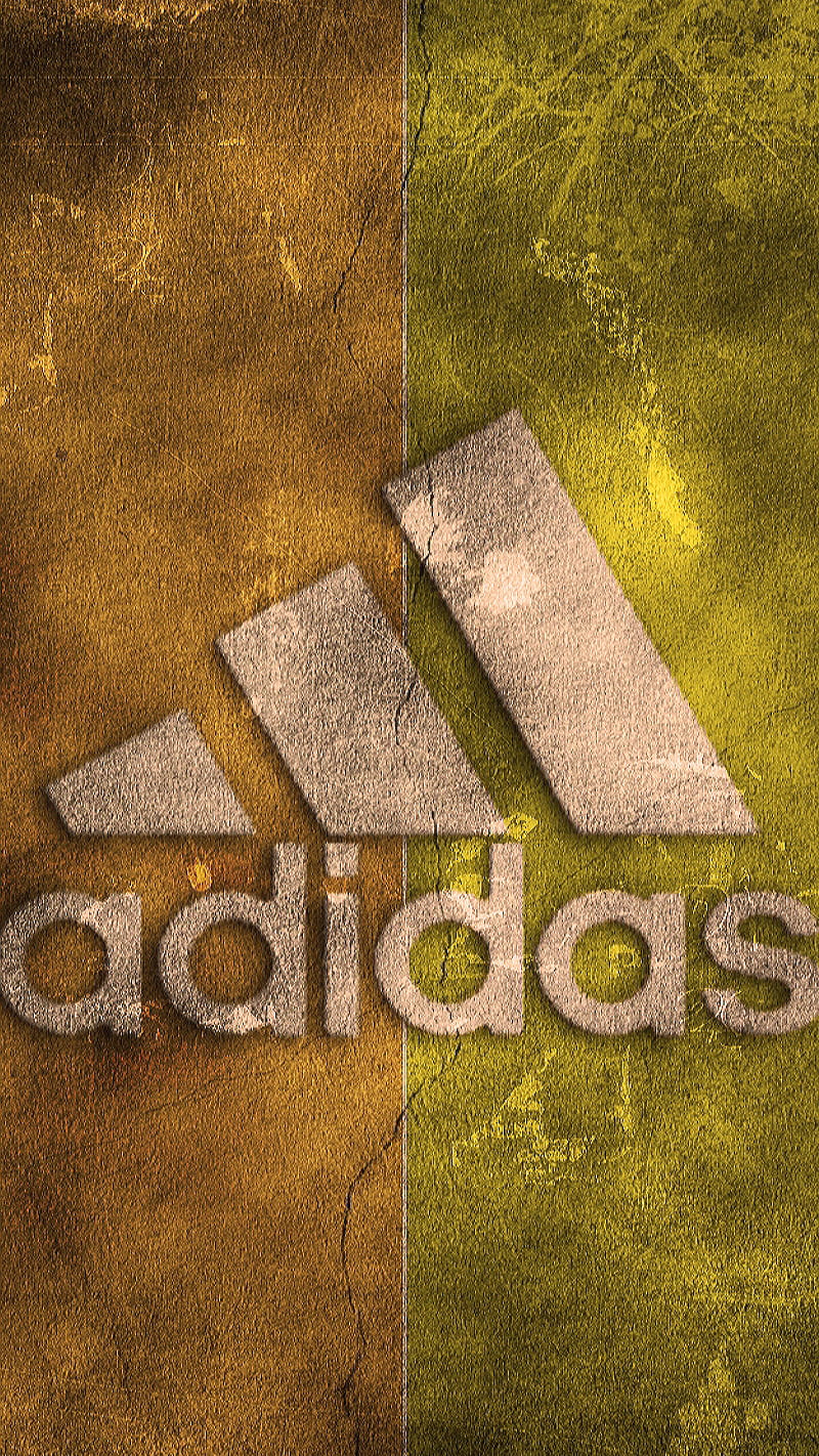 Adidas, brand, cracked wall, logo, sport, wall, HD phone wallpaper